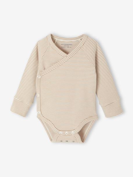 Ensemble naissance évolutif 4 pièces body + legging + bavoir + doudou écru 12 - vertbaudet enfant 