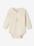 Lot de 2 bodies bébé ouverture naissance manches longues beige+rose+vert d'eau 9 - vertbaudet enfant 