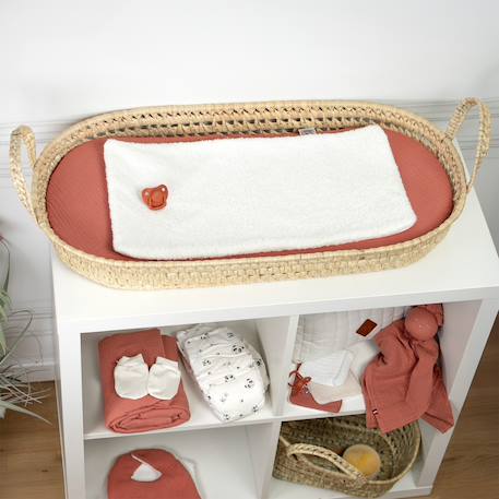 Set panier à langer : panier + matelas + drap-housse + tapis de change jeanne Beige+Blanc+Bleu+Camel+Gris+Rose+Terracotta+Vert de gris 27 - vertbaudet enfant 