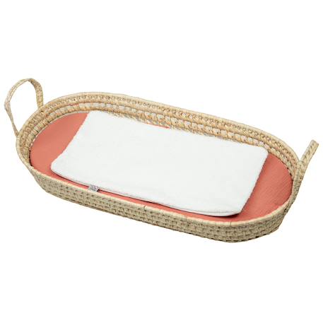 Set panier à langer : panier + matelas + drap-housse + tapis de change jeanne Beige+Blanc+Bleu+Camel+Gris+Rose+Terracotta+Vert de gris 26 - vertbaudet enfant 