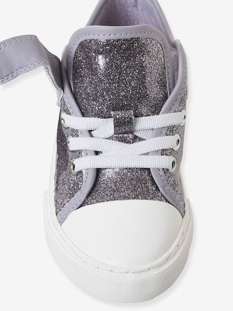 Basket enfant fille synthétique à scratchs lilas 6 - vertbaudet enfant 