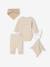 Ensemble naissance évolutif 4 pièces body + legging + bavoir + doudou écru 7 - vertbaudet enfant 