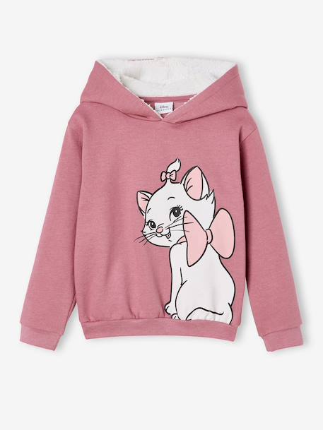 Sweat à capuche Marie en molleton rose 1 - vertbaudet enfant 