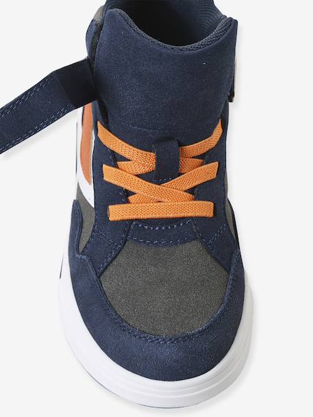 Baskets enfant garçon synthétique à scratchs et lacets élastiqués lot bleu 6 - vertbaudet enfant 