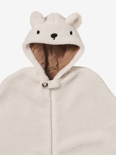 Poncho 18-36 mois pour siège auto & porte bébé beige+cappuccino+écru 12 - vertbaudet enfant 