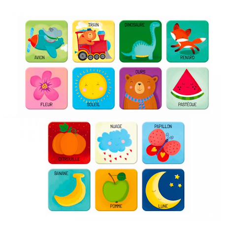 Joue et apprends mémo mots Multicolore 2 - vertbaudet enfant 