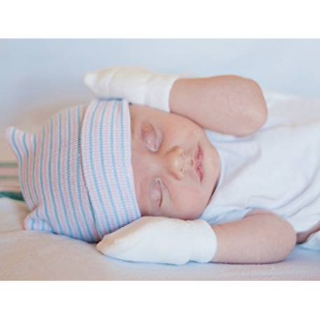 Moufles naissance en coton gants bébé anti griffures Beige+Blanc+Bleu+Écru+Rose+Vert 26 - vertbaudet enfant 