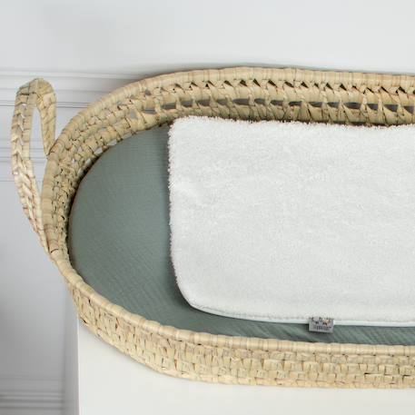 Set panier à langer : panier + matelas + drap-housse + tapis de change jeanne Beige+Blanc+Bleu+Camel+Gris+Rose+Terracotta+Vert de gris 32 - vertbaudet enfant 