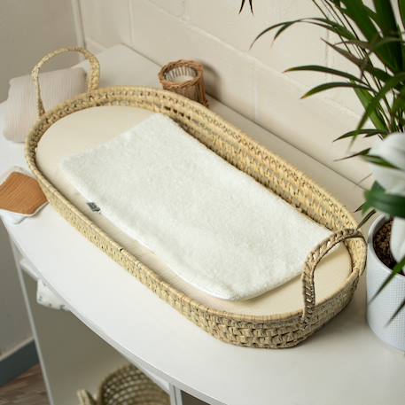 Matelas à langer + panier en fibres naturelles Beige 2 - vertbaudet enfant 