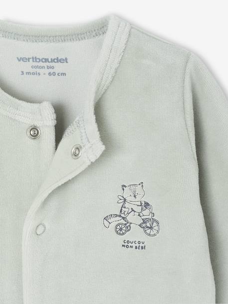 Lot de 2 pyjamas bébé naissance en velours beige+rose+vert d'eau 19 - vertbaudet enfant 