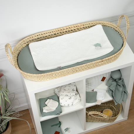Set panier à langer : panier + matelas + drap-housse + tapis de change jeanne Beige+Blanc+Bleu+Camel+Gris+Rose+Terracotta+Vert de gris 31 - vertbaudet enfant 