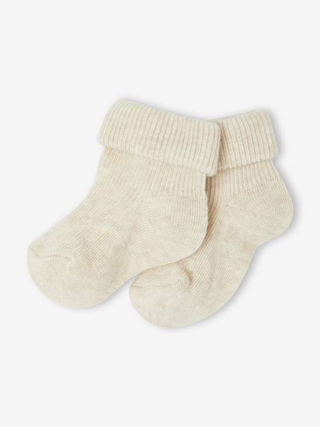 Ensemble uni pantalon et paire de chaussettes beige chiné 3 - vertbaudet enfant 