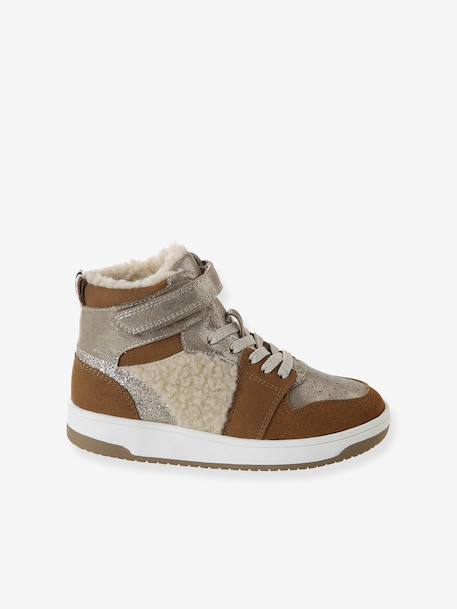 Baskets enfant fille synthétique fourrées camel 2 - vertbaudet enfant 