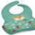 Bavoir récupérateur en silicone animaux Rose+Vert+Vert paon 16 - vertbaudet enfant 
