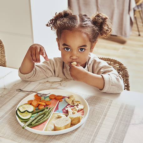 Assiette pour apprendre à manger nutrihealthy Blanc 3 - vertbaudet enfant 