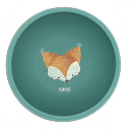 Bol en silicone avec ventouse animaux Orange+Rose+Vert+Vert paon 16 - vertbaudet enfant 