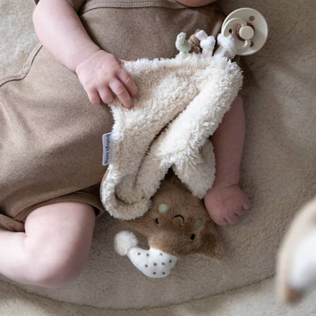 Doudou attache sucette heaven clay-warm linen Beige, marron, noir 4 - vertbaudet enfant 