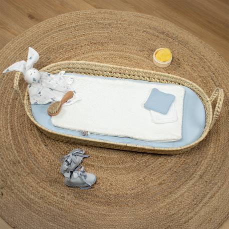 Set panier à langer : panier + matelas + drap-housse + tapis de change jeanne Beige+Blanc+Bleu+Camel+Gris+Rose+Terracotta+Vert de gris 12 - vertbaudet enfant 