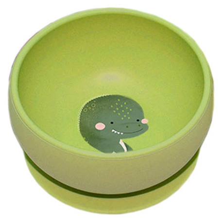Bol en silicone avec ventouse animaux Orange+Rose+Vert+Vert paon 14 - vertbaudet enfant 