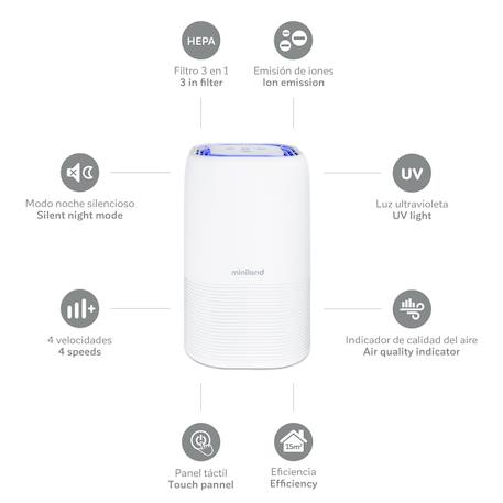 Purificateur d´air avec filtre hepa - babypure 5 Blanc 2 - vertbaudet enfant 