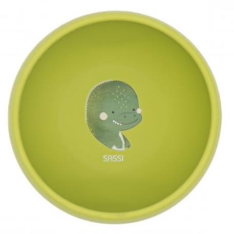 Bol en silicone avec ventouse animaux Orange+Rose+Vert+Vert paon 11 - vertbaudet enfant 