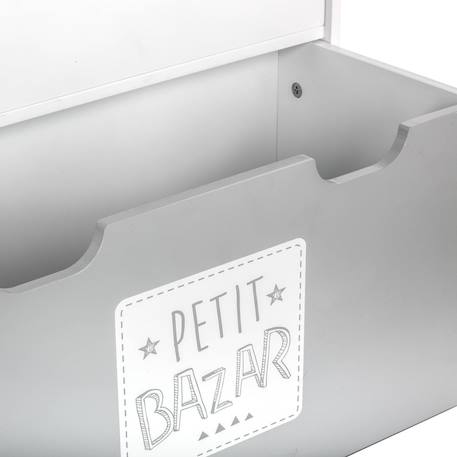 Bibliothèque avec bac de rangement - douceur Blanc+Gris 9 - vertbaudet enfant 