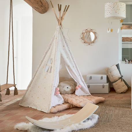Miroir rond en rotin - elma Beige 4 - vertbaudet enfant 