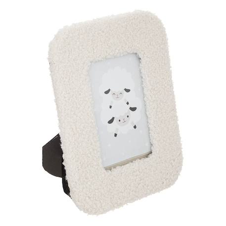 Cadre photo en tissu bouclette - neela Blanc 1 - vertbaudet enfant 