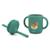 Gobelet en silicone avec poignées et paille animaux Beige+Bleu+Orange+Rose+Vert+Vert paon 31 - vertbaudet enfant 