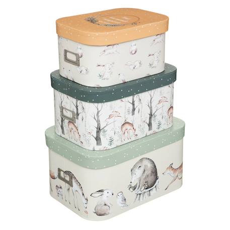 Set de 3 boites de rangement enfant - eleo Multicolore+Unique 1 - vertbaudet enfant 