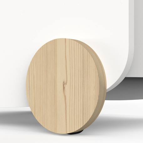 Chariot rangement firmiana Blanc mat / bois 4 - vertbaudet enfant 