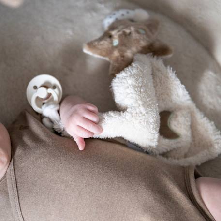 Doudou attache sucette heaven clay-warm linen Beige, marron, noir 6 - vertbaudet enfant 
