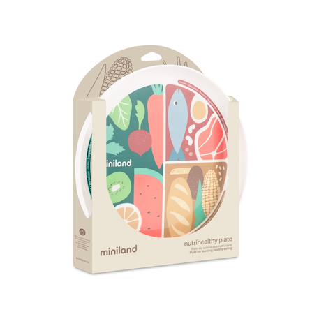 Assiette pour apprendre à manger nutrihealthy Blanc 2 - vertbaudet enfant 