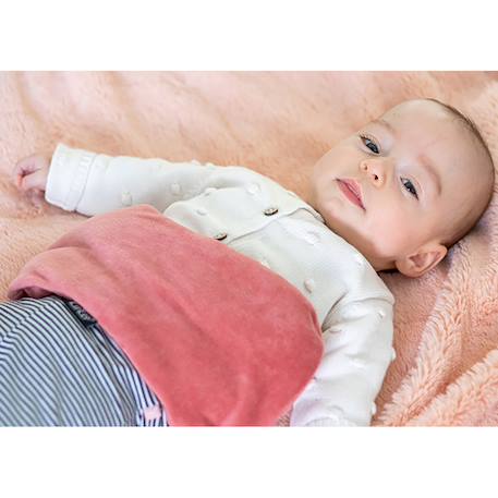 Bouillotte sèche déhoussable aux graines de lin - dusty clay Rouge 2 - vertbaudet enfant 