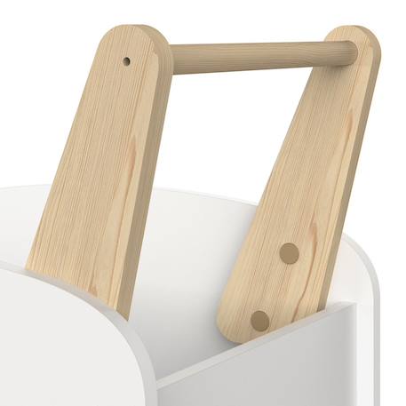 Chariot rangement firmiana Blanc mat / bois 6 - vertbaudet enfant 