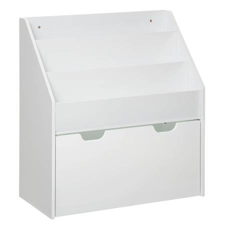 Bibliothèque avec bac de rangement - douceur Blanc+Gris 1 - vertbaudet enfant 