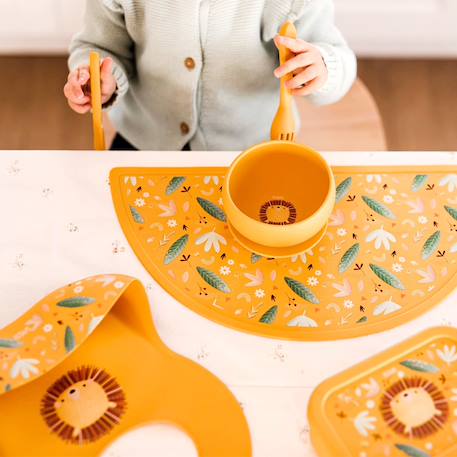 Bol en silicone avec ventouse animaux Orange+Rose+Vert+Vert paon 3 - vertbaudet enfant 