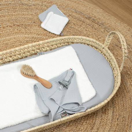 Set panier à langer : panier + matelas + drap-housse + tapis de change jeanne Beige+Blanc+Bleu+Camel+Gris+Rose+Terracotta+Vert de gris 20 - vertbaudet enfant 