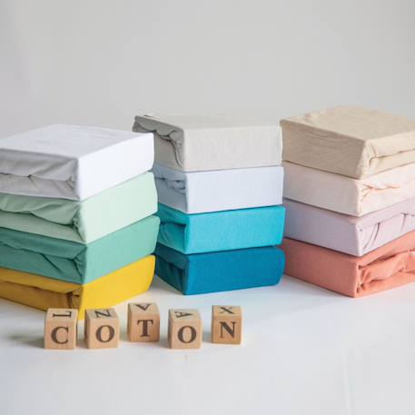 Lot alèse et drap housse Vert d'eau, blanc 2 - vertbaudet enfant 