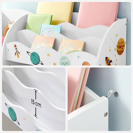 Etagère enfant avec étagères, rangements Blanc 5 - vertbaudet enfant 