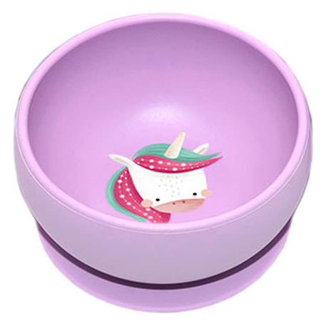 Bol en silicone avec ventouse animaux Orange+Rose+Vert+Vert paon 9 - vertbaudet enfant 