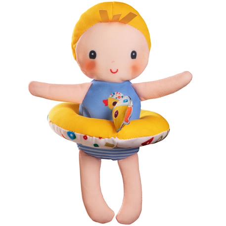 Poupée de bain axelle Bleu, jaune, saumon+Marron, rose+Orange, rouge, vert d'eau 1 - vertbaudet enfant 