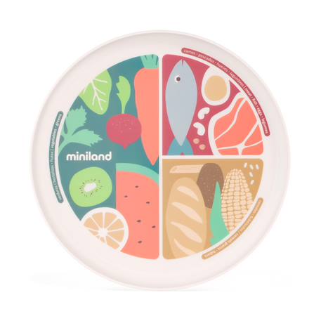 Assiette pour apprendre à manger nutrihealthy Blanc 1 - vertbaudet enfant 