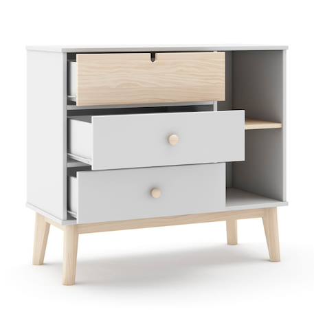 Commode estefania Blanc+Vert 3 - vertbaudet enfant 