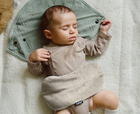 Bouillotte sèche déhoussable aux graines de lin - cookie Beige 2 - vertbaudet enfant 
