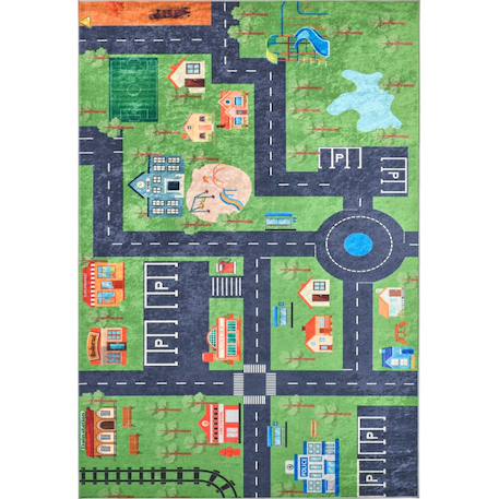 Tapis enfant circuit Beige+Vert 6 - vertbaudet enfant 