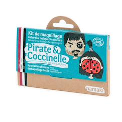 Jouet-Jeux d'imitation-Kit de maquillage 3 couleurs pirate et coccinelle