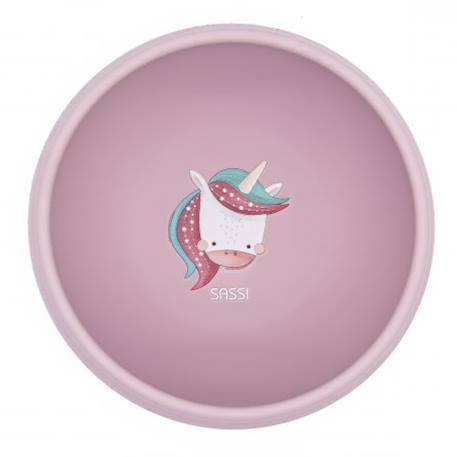 Bol en silicone avec ventouse animaux Orange+Rose+Vert+Vert paon 7 - vertbaudet enfant 