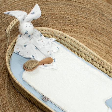 Set panier à langer : panier + matelas + drap-housse + tapis de change jeanne Beige+Blanc+Bleu+Camel+Gris+Rose+Terracotta+Vert de gris 11 - vertbaudet enfant 