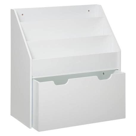 Bibliothèque avec bac de rangement - douceur Blanc+Gris 3 - vertbaudet enfant 